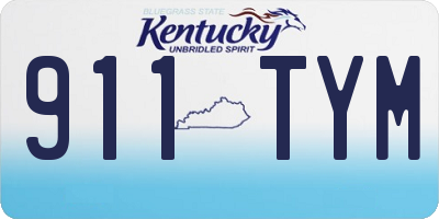 KY license plate 911TYM