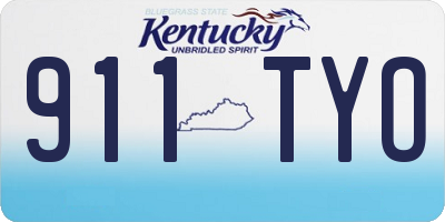 KY license plate 911TYO