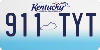 KY license plate 911TYT