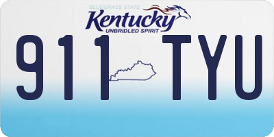 KY license plate 911TYU