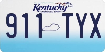 KY license plate 911TYX
