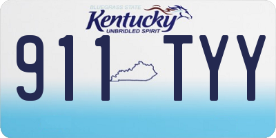 KY license plate 911TYY