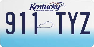 KY license plate 911TYZ