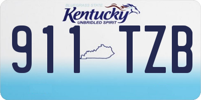 KY license plate 911TZB