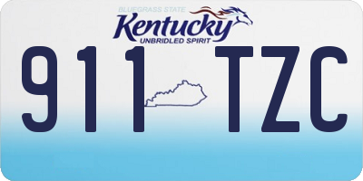 KY license plate 911TZC