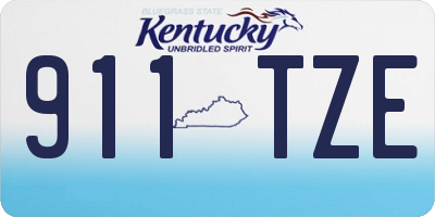 KY license plate 911TZE