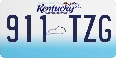 KY license plate 911TZG