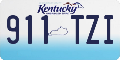 KY license plate 911TZI