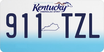 KY license plate 911TZL