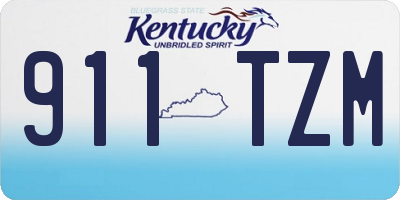 KY license plate 911TZM