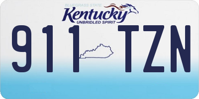 KY license plate 911TZN