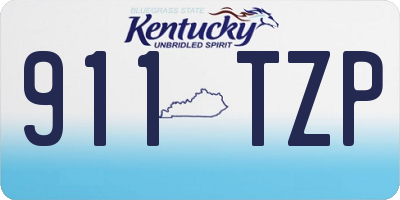 KY license plate 911TZP