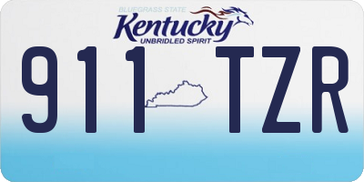 KY license plate 911TZR