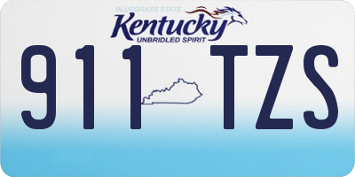 KY license plate 911TZS