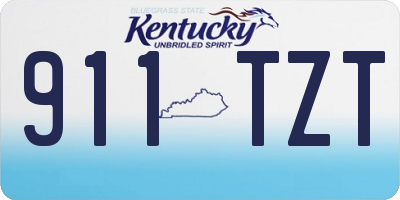 KY license plate 911TZT