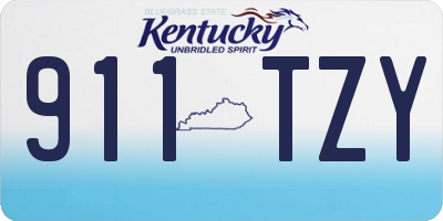 KY license plate 911TZY