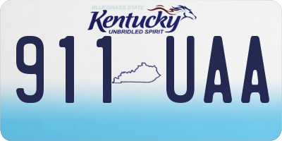 KY license plate 911UAA