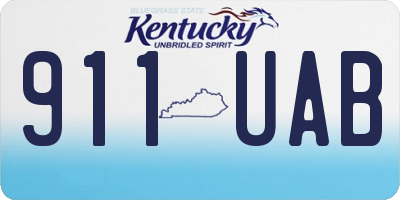 KY license plate 911UAB