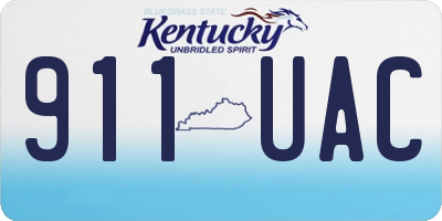 KY license plate 911UAC