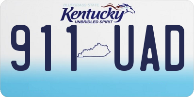 KY license plate 911UAD
