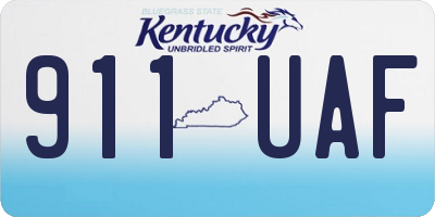 KY license plate 911UAF