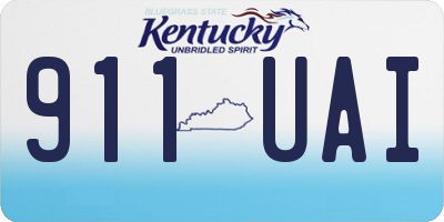 KY license plate 911UAI