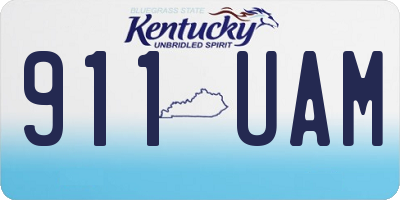 KY license plate 911UAM