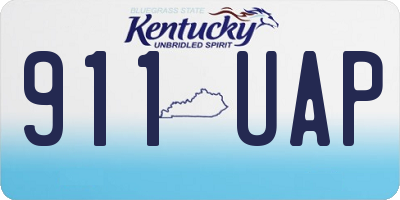 KY license plate 911UAP