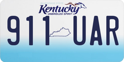 KY license plate 911UAR