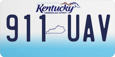 KY license plate 911UAV