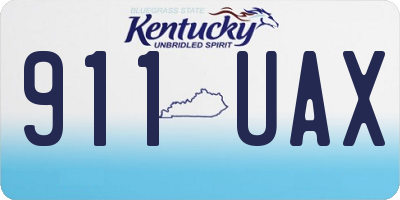KY license plate 911UAX