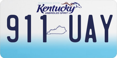 KY license plate 911UAY