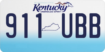 KY license plate 911UBB