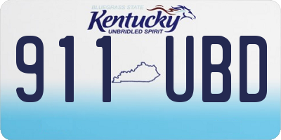 KY license plate 911UBD