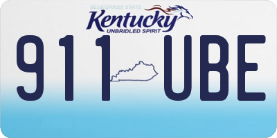 KY license plate 911UBE
