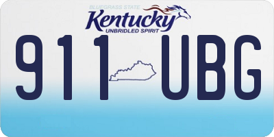 KY license plate 911UBG