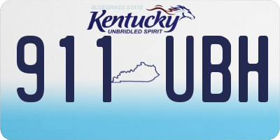 KY license plate 911UBH