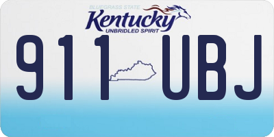 KY license plate 911UBJ