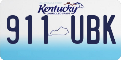 KY license plate 911UBK