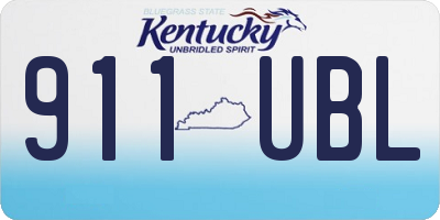 KY license plate 911UBL