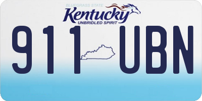 KY license plate 911UBN