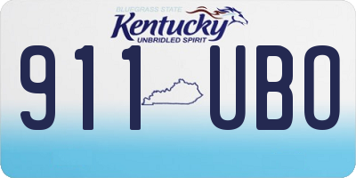 KY license plate 911UBO