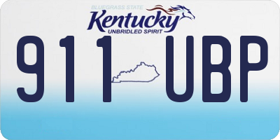 KY license plate 911UBP