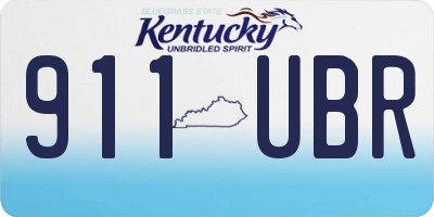 KY license plate 911UBR
