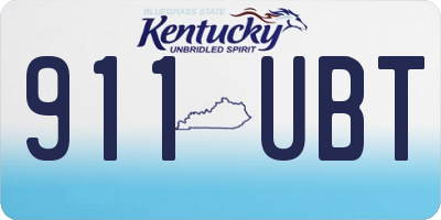 KY license plate 911UBT