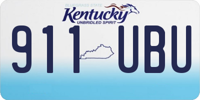 KY license plate 911UBU