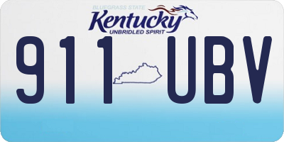 KY license plate 911UBV
