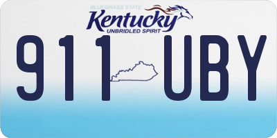 KY license plate 911UBY