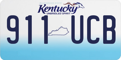KY license plate 911UCB