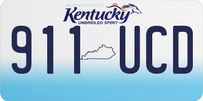 KY license plate 911UCD
